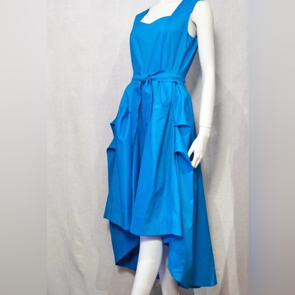 NWT - Samuel Dong Elegant Blue Sleeveless Dress